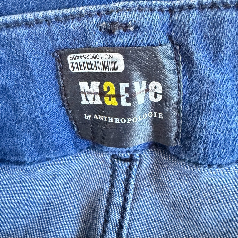 Anthropologie Dark Blue Wide-Leg Cuffed Jeans - Picture 7 of 14